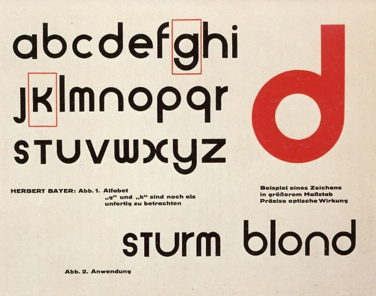 Universal bauhaus typeface
