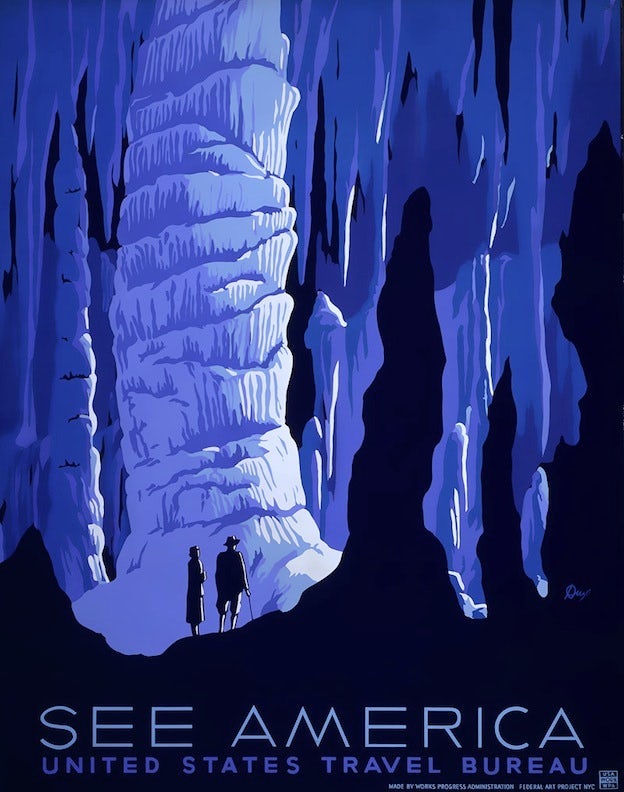 Part of the “See America” series of tourism posters in the 1930s by Alexander Dux.