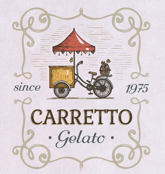 as the new-meets-old logo for Carretto Gelato